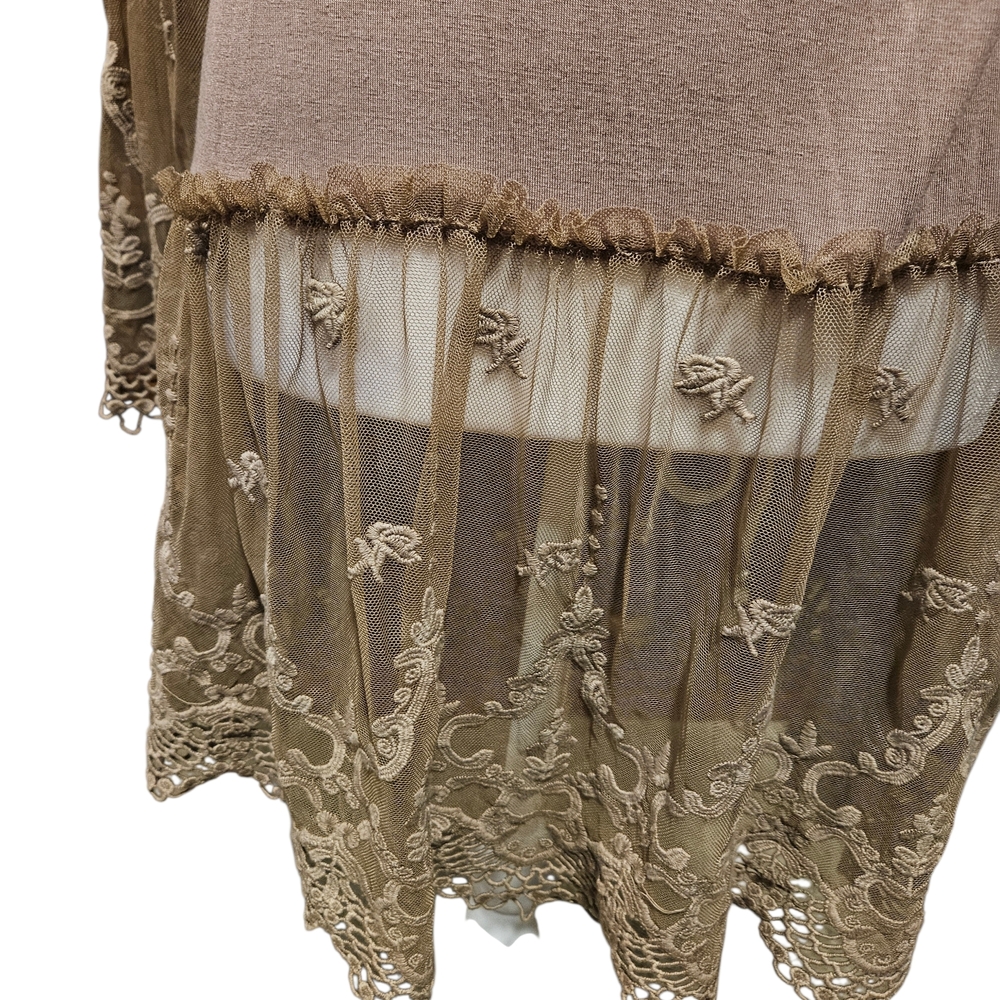 Origami Boutique boho sheer top Size Small - Picture 3 of 6